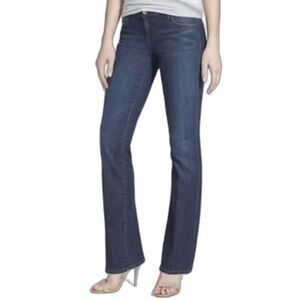 Kut from the Kloth Farrah Baby Bootcut Low Rise Dark Blue Denim Jeans, Size 2P